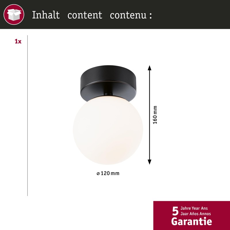 Paulmann 71071 LED Ceiling luminaire Selection Bathroom Gove IP44 3000K