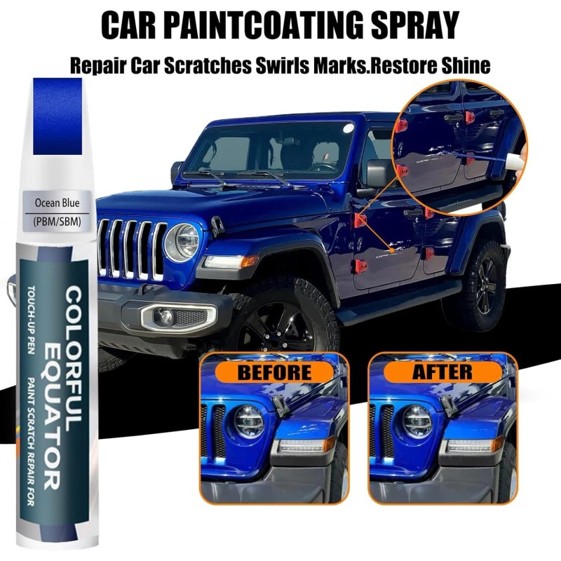 SNSIR Touch Up Paint Kit for Jeep PBM/SBM Ocean Blue