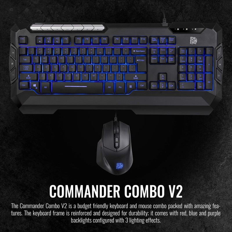 Thermaltake Tt eSPORTS Commander Combo V2, Gaming Keyboard and Gaming