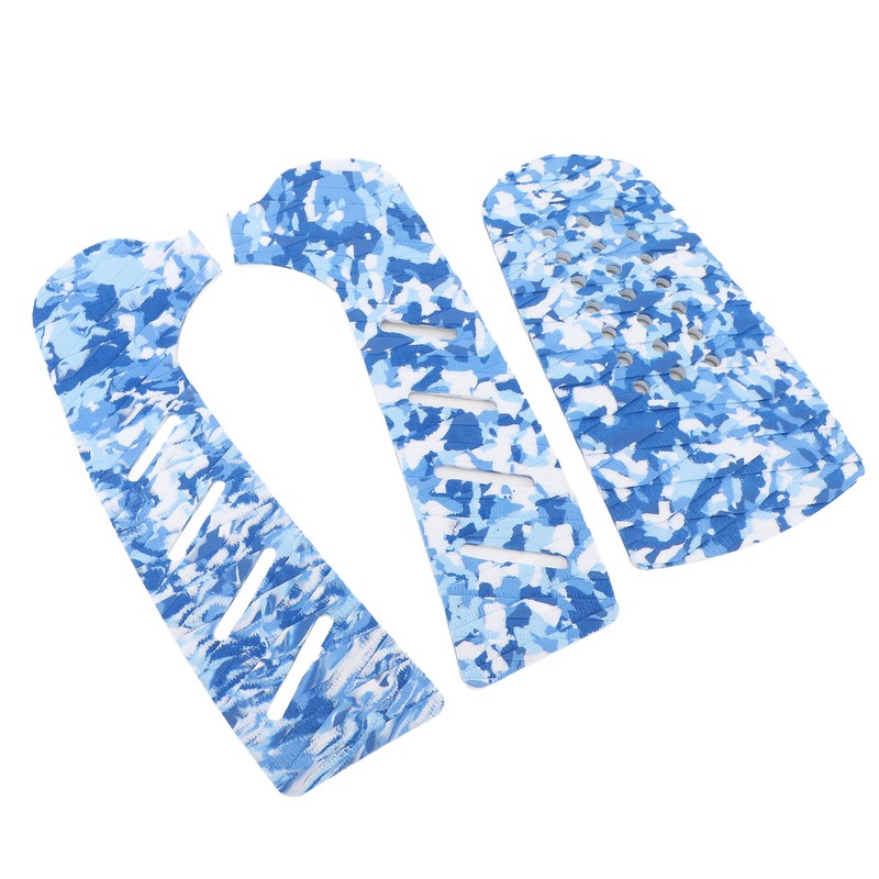 3pcs EVA Surfboard Deck Traction Pad Non Slip Grip Double