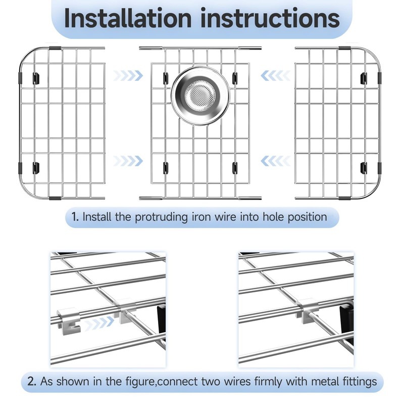 jkxoo 23’’ x 13’’ Sink Protectors for Kitchen Sink, Stainless
