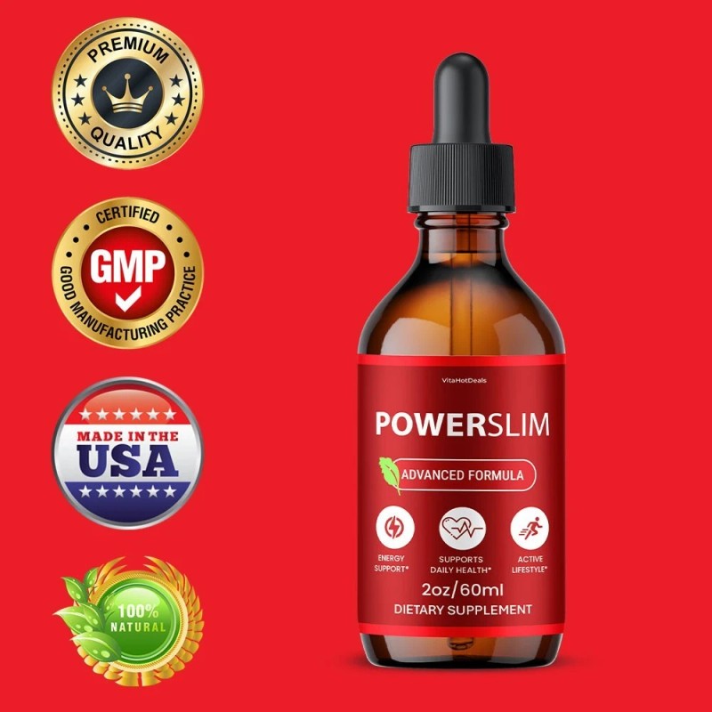 PowerSlim Drops Liquid Supplement, Max Strength, Power Slim Drops (5