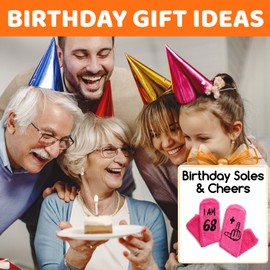 69th Birthday Gifts for Women - Happy 69 Year Old Birthday Gifts Ideas for Grandma, 69 Year Old Socks in Pink