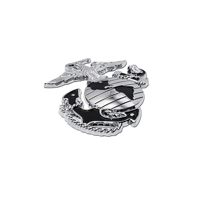 Marines Premium Anchor Black Chrome Auto Emblem
