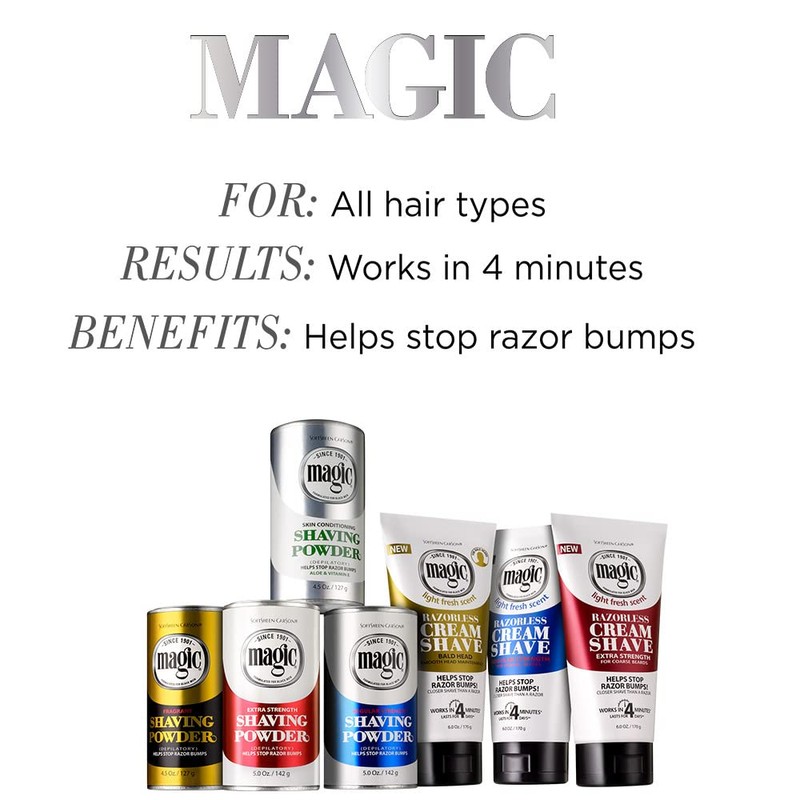 SoftSheen-Carson Magic Razorless Shaving for Men, Hair Removal Shave Powder,