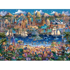 Buffalo Games - Dowdle - World Pieces - 1000 Piece Jigsaw Puzzle for Adults Challenging Puzzle Perfect for Game Nights - Finished Puzzle Size is 26.75 x 19.75