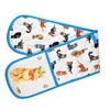 Double Oven Gloves Kitchen Cooking Baking Oven BBQ Pans Potholder
