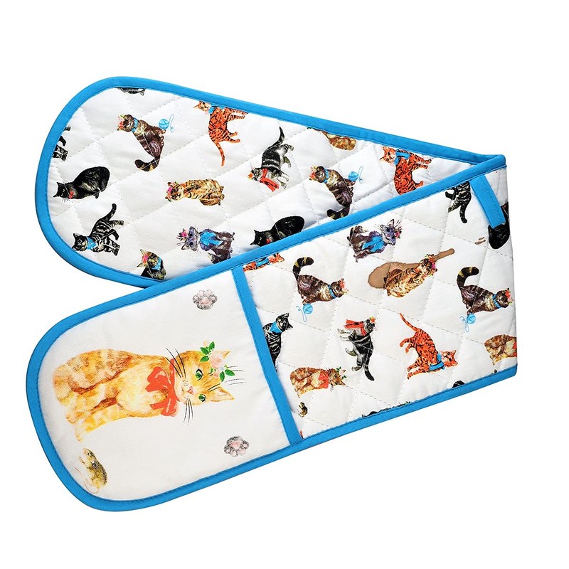 Double Oven Gloves Kitchen Cooking Baking Oven BBQ Pans Potholder