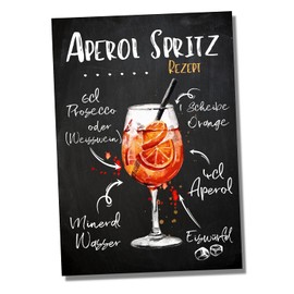 Sign Aperol Spritz Cocktail Recipe Bar Party Cellar Decorative Door Sign Warning Sign Fun Gift Idea as Bar Accessory