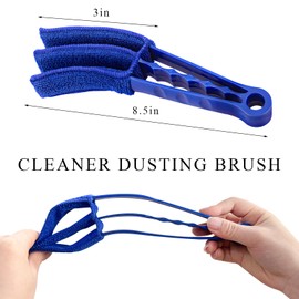 SHMZK Window Blind Cleaner Duster Brush, Blind Duster Brushes with 5 Washable Microfiber Sleeves, Cleaner Brush Tools for Window Blinds Air Conditioner Vents, Car Accessories