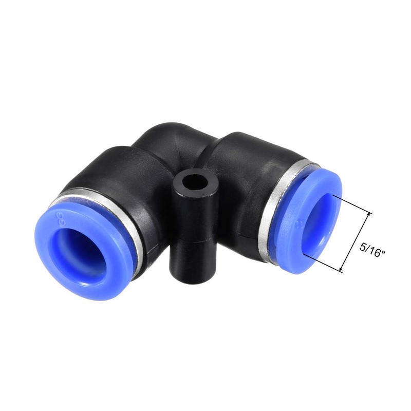 sourcing map Plastic Elbow Push to Connect Tube Fitting 8mm
