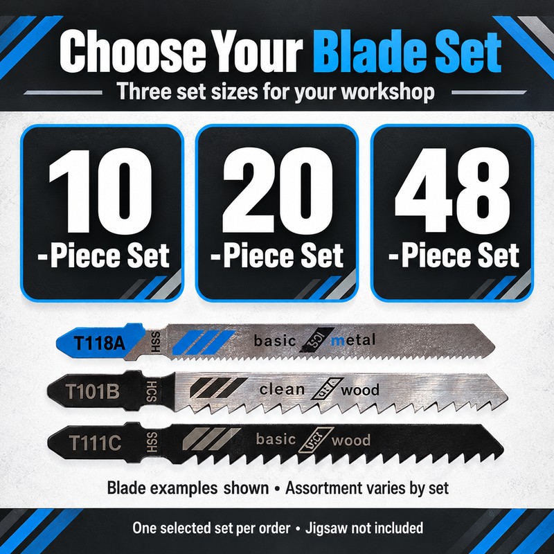T-Shank Jigsaw Blades for Wood, Metal & Plastic Cutting –