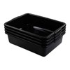Callyne 4-Pack 8 L Black Small Plastic Kitchen Bus Tubs,