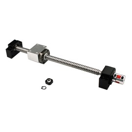 ANWOK Ballscrew Kit SFU1605 RM1605 Anti-Backlash Ball Screw23.62inch / 600mm 5mm Pitch + BK/BF12 Bearing End Supports + Ball Screw Metal Nut + 2 Coupler + Nut Housing for CNC Machine