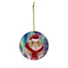 Funny Syrian Hamster Christmas Ornament 2025 Ceramic Circle White -