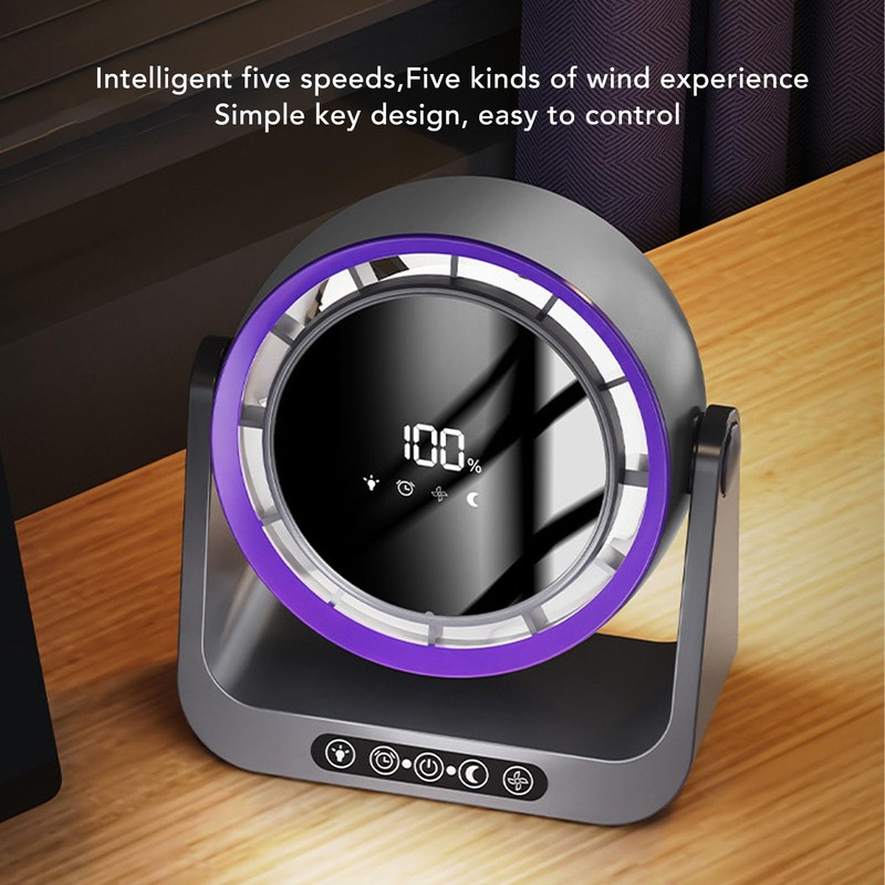 Generic Air Circulator Fan, USB Digital Display Desk Fan with