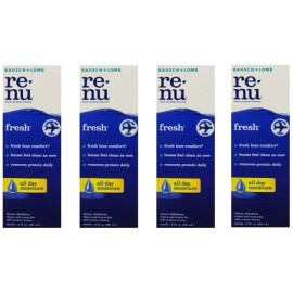 Renu Fresh Multi-Purpose Contact Lens Solution, Travel Size 2 Fl Oz (Pack Of 4)