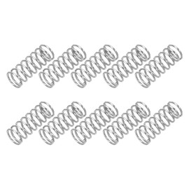 PATIKIL 10pcs 304 Stainless Steel Mechanical Extension Spring Spring 0.4mm Wire Dia x 4mm Outside Diameter x 10mm Length Compression Spring Assortment Kit for Shop and Home Repair