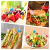 200 PCS Cocktail Sticks, Bamboo Sticks with Coloured Hearts, Bamboo