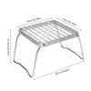 Portable Campfire Grill Silver Mini Folding Grill Rack Stainless Steel