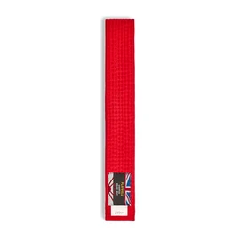 Playwell Martial Arts Cotton Solid Coloured Grading Belt - (Karate, Judo Taekwondo) (Red, 280cm)
