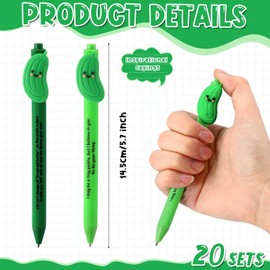 MotiMind 20 Pcs Thank You Gifts Positive Pens Bulk Inspirational Team Building Affirmation Gifts Motivational Quotes Appreciation Gifts for Coworker Employees Stocking Stuffers for Class (Pickle)