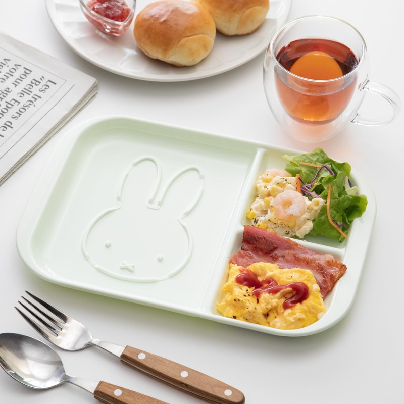 Skater MPLS1-A Miffy Morning Plate with Dividers Lunch Plate