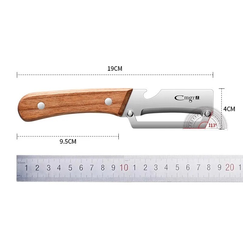 Stainless Steel Vegetable Peeler with Wooden Handle – Multifunction Fruit