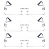 V.W.E. 3 Pairs Men Metal Fully Rimless Rectangular Reading Glasses