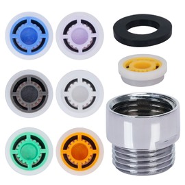 YOLOUP Set of 9 Shower Flow Limiters 4L/5L/6L/7L/8L/10L/12L Shower Water Saving Suitable for Shower Head Power Reduction Limiter with 1/2 Thread Diameter for Kitchen Bathroom