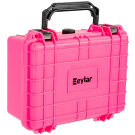 Eylar Protective Camera Hard Case Water & Shock Proof w/Foam, TSA Standards 9.12 inch 7.56 inch 4.37 inch (Pink)