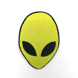 Unbranded green alien UFO Iron On Embroidered Patch 2322