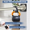2 Pack Adhesive Shower Rod Holders, Black Transparent Rod Retainer