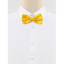Allegra K Men's Bowtie Solid Tuxedo Pre-Tied Adjustable Strap Bow Ties, Yellow Gold