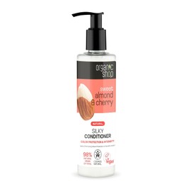 Organic Shop Acondicionador profundo de almendras y cereza, restaurador hidratante hidratante, suaviza e hidrata profundamente el cabello seco, sin parabenos, tensioactivos sin sulfatos. 100% vegano