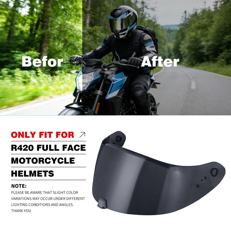 VCOROS R420 Helmet Shield -R420 Motorcycle Helmet Visor Face Shield