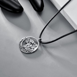 Shusukue Unisex S925 Sterling Silver Necklace Women's Necklace Men's Necklace Pendant Necklace Women/Men's Necklace Gift, Gothic Necklace Crystal Necklace Jewellery, Sterling Silver