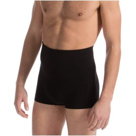 Farmacell Mens Underwear Boxer Briefs Made in Italy - Seamless Tummy Control Shapewear High-Waist Briefs - Butt Lift - 402 (Black, L)