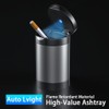 Tmengdao Car Ashtray, Ash Tray with Lid Smell Proof,Detachable Stainless