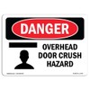 OSHA Danger Sign - Overhead Door Crush Hazard | Plastic