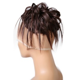 PRETTYSHOP Hairpiece Hair Rubber Scrunchie Scrunchy Updos VOLUMINOUS Wavy Messy Bun auburn brown # 2T33 G7F