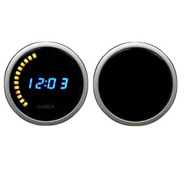 Blue Digital LCD Clock Gauge 12 Volt 52mm (2 1/16")