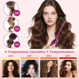 Tenaza Rizadora De Cabello De Cerámica De 9mm Temperatura                                                                                             