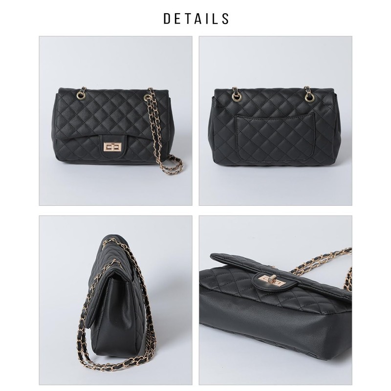 ALTROSE 332393 Quilted Chain Bag, Shoulder Bag, 2-Way Cute, Retro