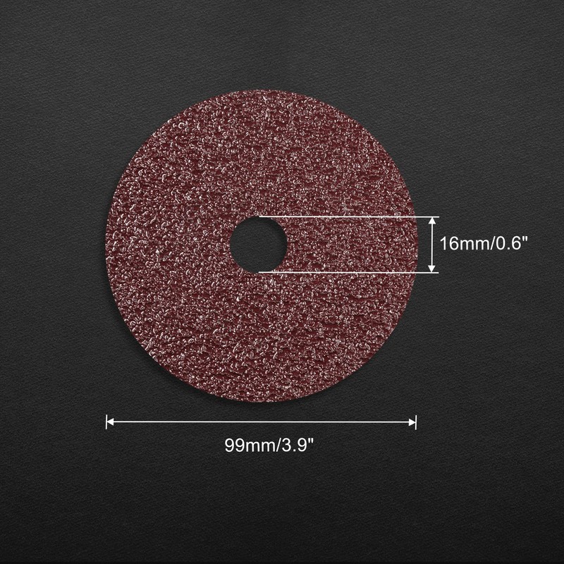 LEONTOOL Aluminum Oxide Resin Fiber 25pcs 4-Inch Resin Fiber Sanding