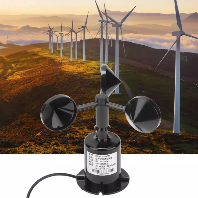 풍속 센서 0-70m/s 환경 출력 펄스형 3컵 풍속계 Anemometer 0-70m/s