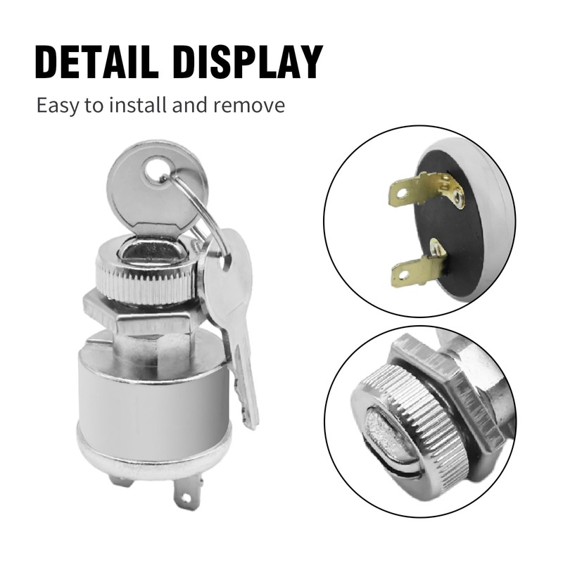 EATAKWARD 17421G1 Ignition Switch with Key, Golf Cart Starter Ignition