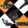 Footpegs Assembly Footrest Kit Fit for 2016-2020 Honda Grom (Black,
