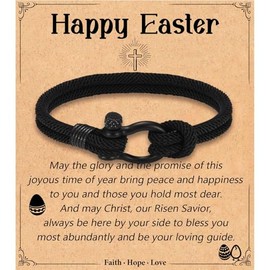 Leyung Easter Basket Stuffers for Teens, Christian Easter Gifts for Teen Boys Toddlers Adults Men, Religious Bracelet Jewlry for Teenage Boys