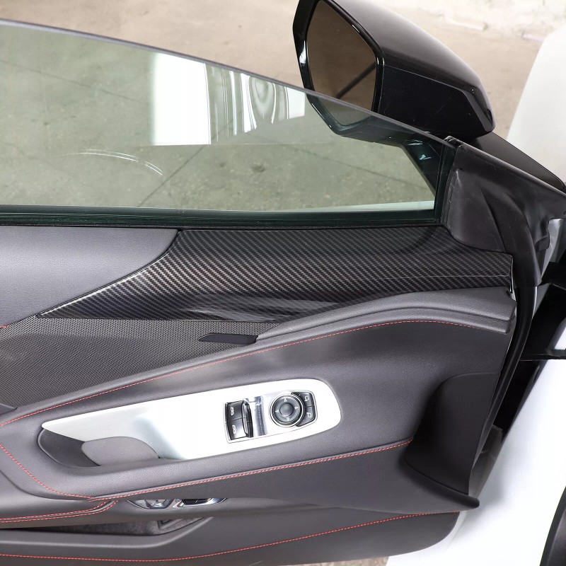 Ynei Fits 2020-2024 Corvette C8 Door Upper Panel ABS Carbon